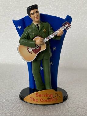 Elvis Presley TREVCO 2003 Christmas Ornament Or Figurine Serving The Country